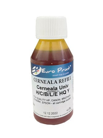 Cerneala Compatibil Superior, HP, Cerneala UNIV HQ Y - 100ml, Galben