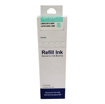Cerneala CISS Compatibil Superior, Epson, Eps L800 CISS - Light Cyan 70ml, Albastru deschis