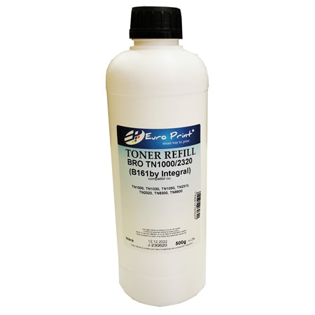 Refill Toner Rezerva Compatibil Superior, Brother, BRO TN1000/TN2320 B161 500g by Integral refill, Negru