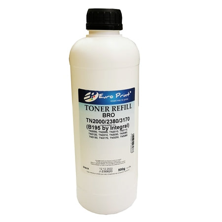 Refill Toner Rezerva Compatibil Superior, Brother, BRO TN2000/TN3170/TN3280 B195 500g by Integral refill, Negru