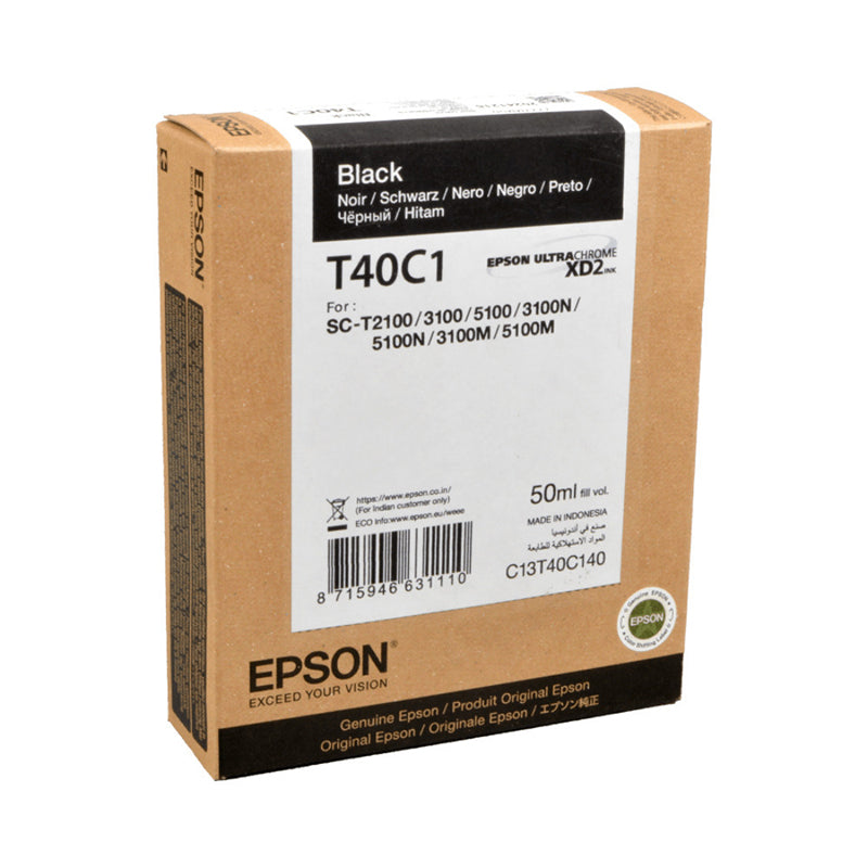 Cartus de cerneala Inkjet Original, Epson, Epson OEM T40C B ink, Negru