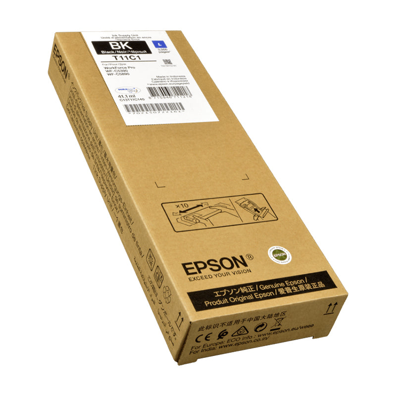 Cartus de cerneala Inkjet Original, Epson, Epson OEM T11C B Ink, Negru