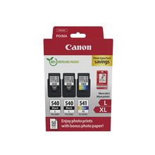 Pachet Cartuse Cerneala Inkjet si Hartie Foto Original, Canon, Canon OEM 2xPG-540XL, 1xCL-541XL, Photo Paper Ink Pack