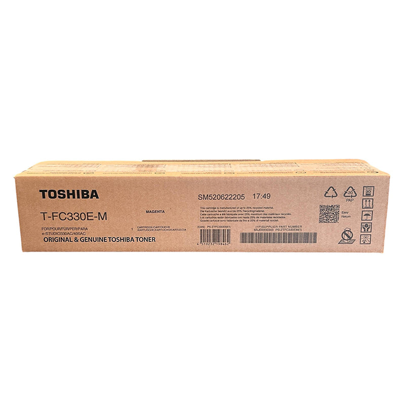 Toner Original, Toshiba, TOSHIBA OEM T-FC330EM Laser, 17.4 K Pagini, Magenta