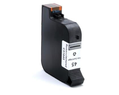 Cartus Cerneala Inkjet Reconditionat Compatibil Superior, HP, HPC 45 (51645) BK REM Ink, Remanufacturat, Negru